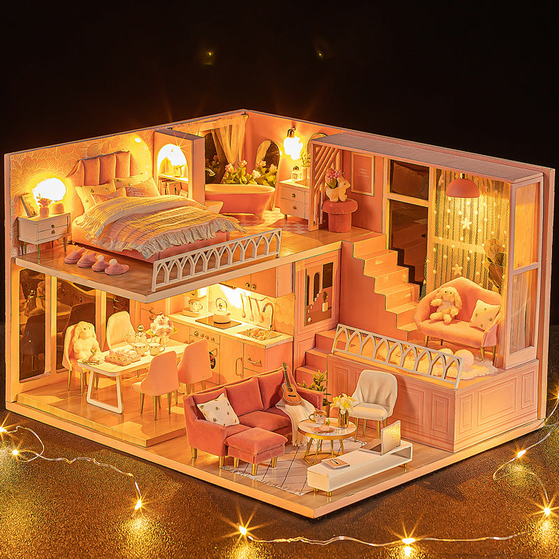 Cute Room 3D Puzzle DIY Dollhouse · Glitter