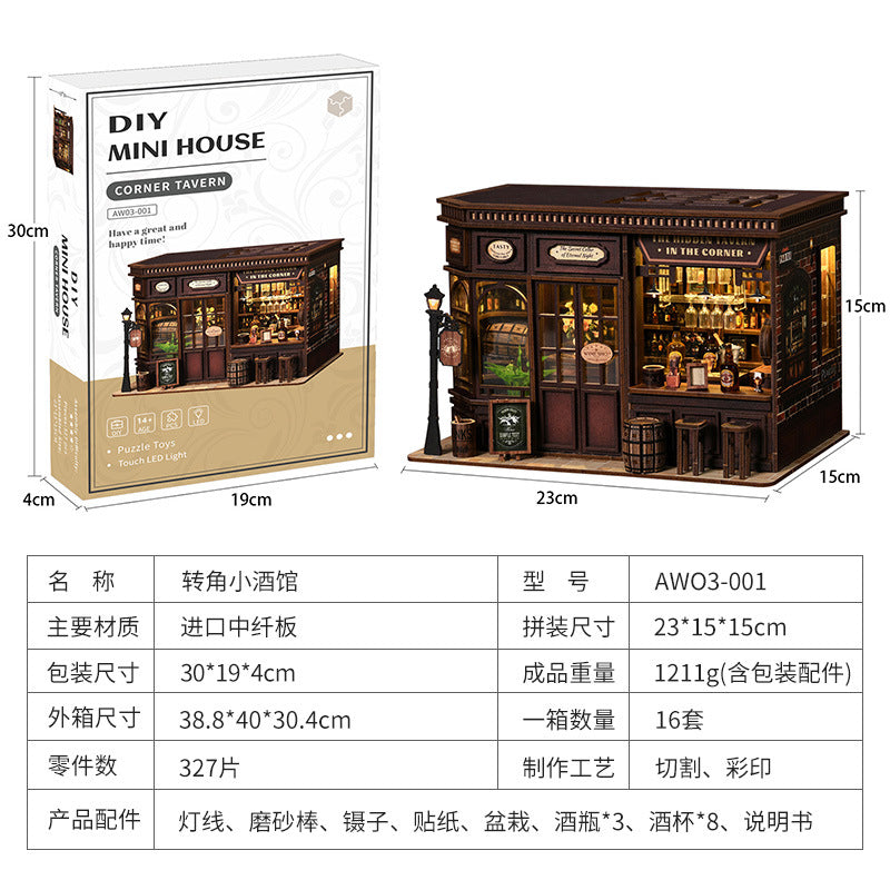 Corner Pub DIY Micro Book Nook