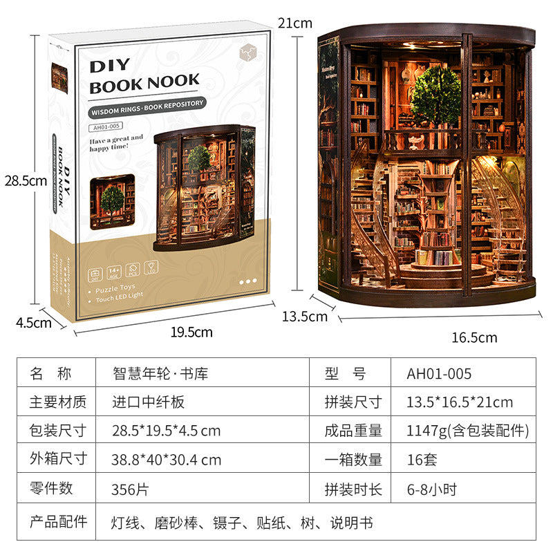 Wisdom Ring Wooden DIY Book Nook